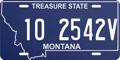 MT license plate 102542V