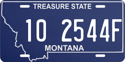 MT license plate 102544F