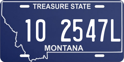 MT license plate 102547L