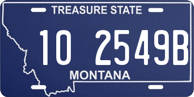 MT license plate 102549B