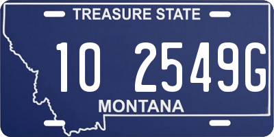 MT license plate 102549G