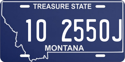 MT license plate 102550J