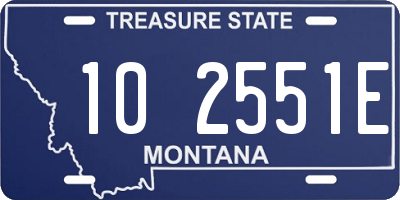 MT license plate 102551E