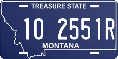 MT license plate 102551R