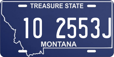 MT license plate 102553J