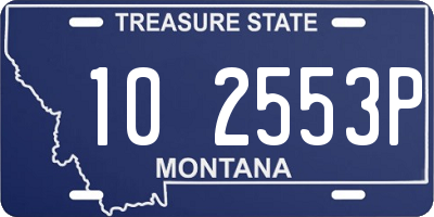 MT license plate 102553P