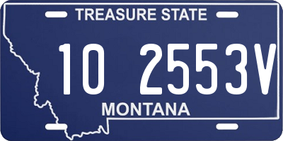 MT license plate 102553V