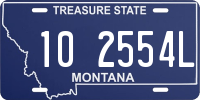 MT license plate 102554L