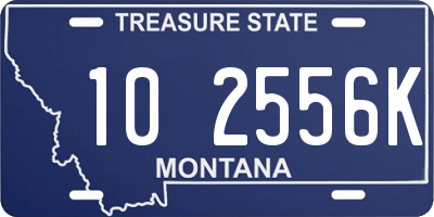 MT license plate 102556K