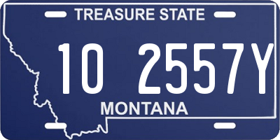 MT license plate 102557Y