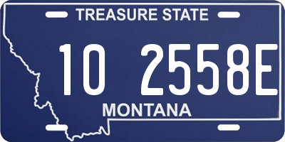 MT license plate 102558E