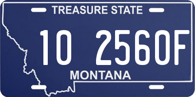 MT license plate 102560F