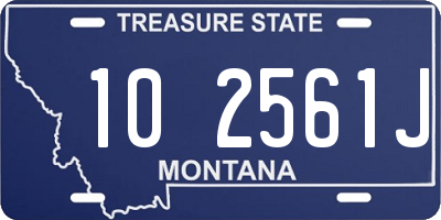 MT license plate 102561J