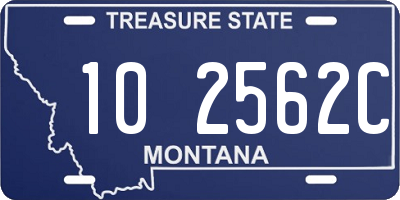 MT license plate 102562C
