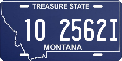 MT license plate 102562I