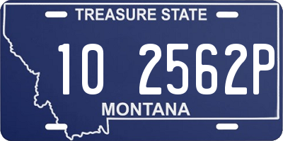 MT license plate 102562P