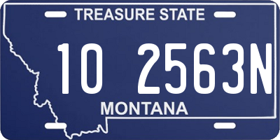 MT license plate 102563N