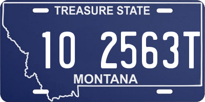 MT license plate 102563T