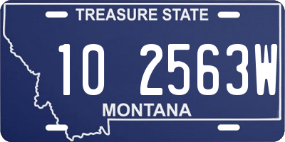MT license plate 102563W