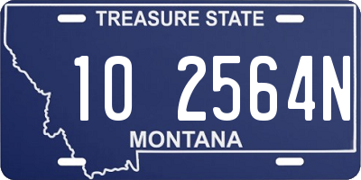 MT license plate 102564N