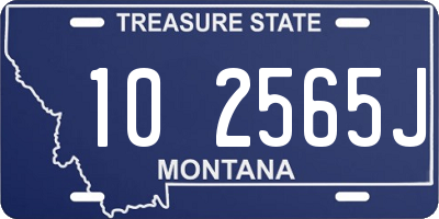 MT license plate 102565J