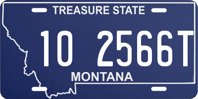 MT license plate 102566T