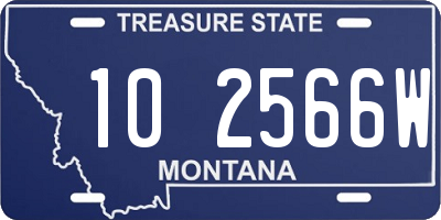 MT license plate 102566W