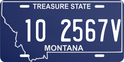MT license plate 102567V