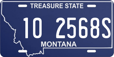 MT license plate 102568S