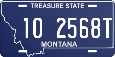 MT license plate 102568T