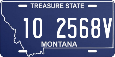 MT license plate 102568V