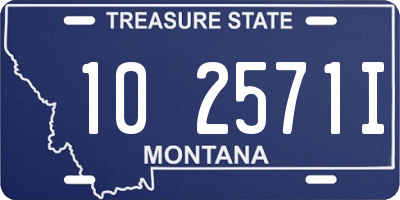 MT license plate 102571I