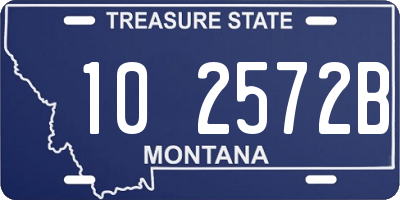 MT license plate 102572B