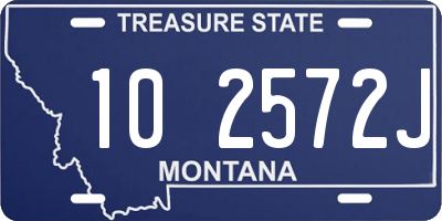 MT license plate 102572J
