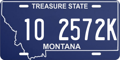 MT license plate 102572K