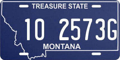 MT license plate 102573G