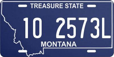 MT license plate 102573L