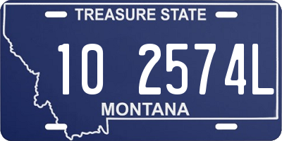 MT license plate 102574L