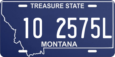 MT license plate 102575L