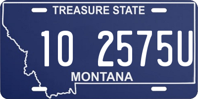 MT license plate 102575U