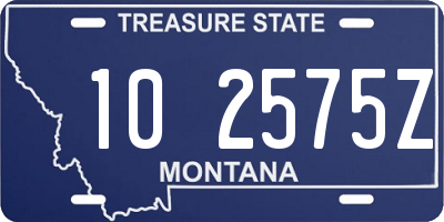 MT license plate 102575Z