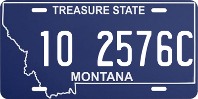 MT license plate 102576C