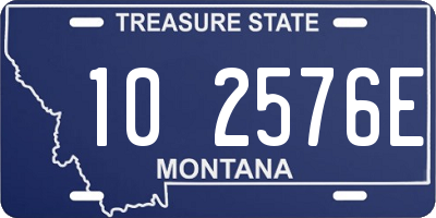 MT license plate 102576E