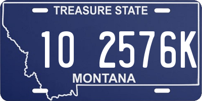 MT license plate 102576K