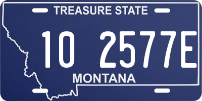 MT license plate 102577E