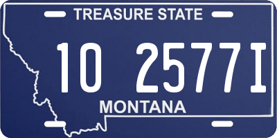 MT license plate 102577I