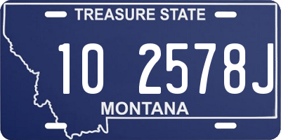 MT license plate 102578J