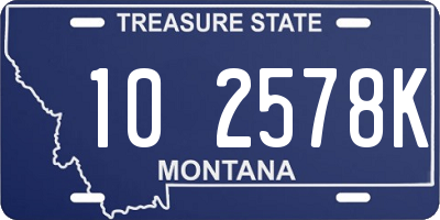 MT license plate 102578K