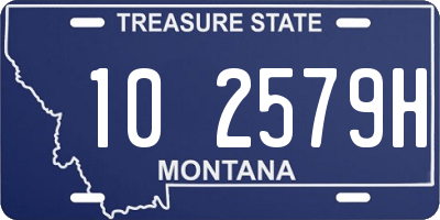 MT license plate 102579H