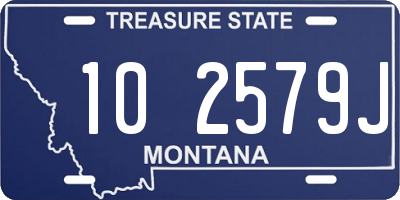 MT license plate 102579J